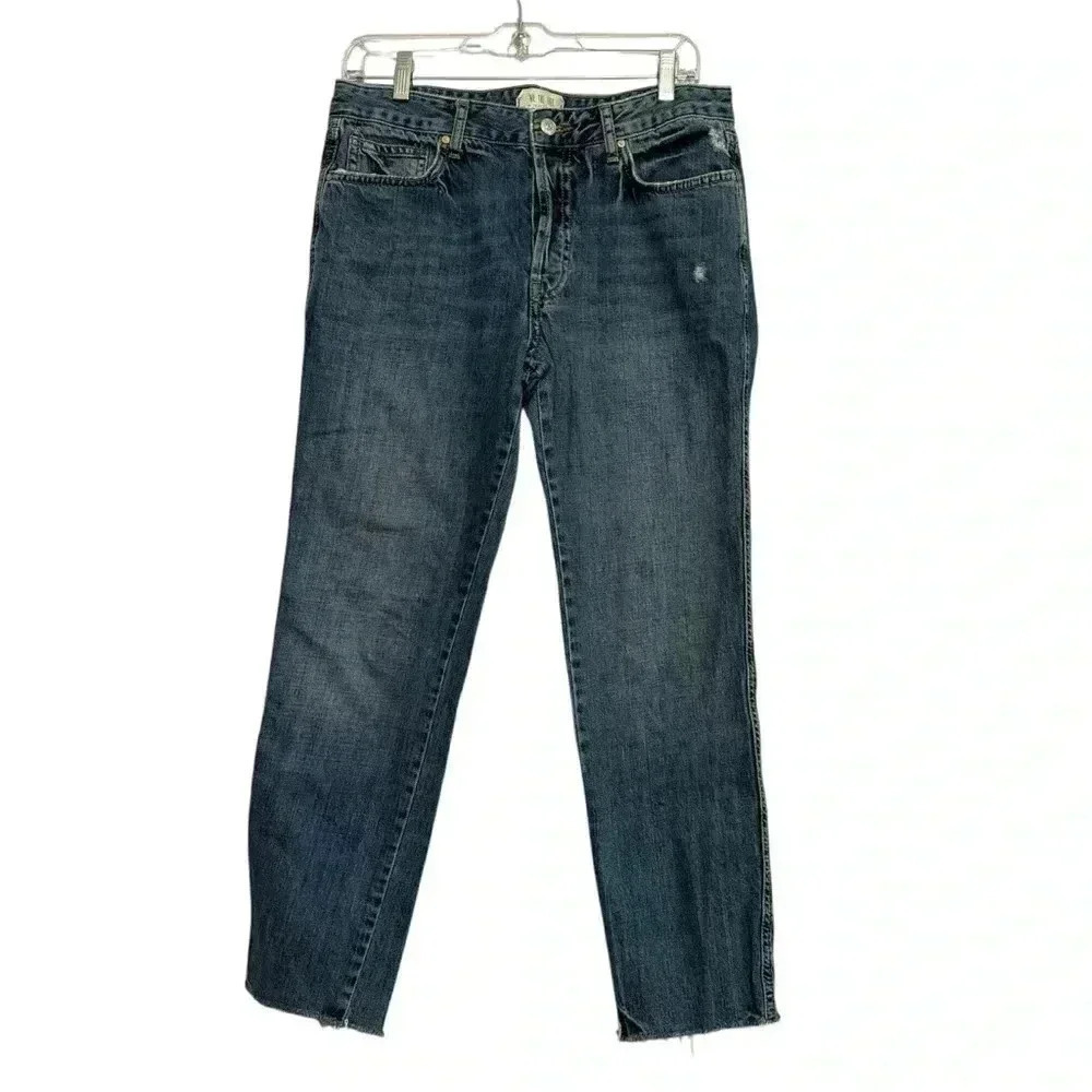 We The Free Women’s Frayed Hem Button Fly Denim Jeans Size 28 Size 6